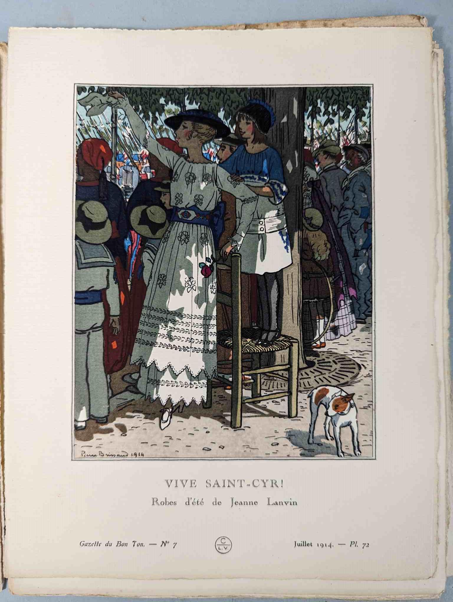 FASHION. VOGEL, Lucien. GAZETTE DU BON TON: Art-Modes & Frivolités, Paris 1913-14, 4 vol. - Image 47 of 54