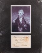 BERESFORD, John, signature in brown ink to a free post envelope dated 1836,