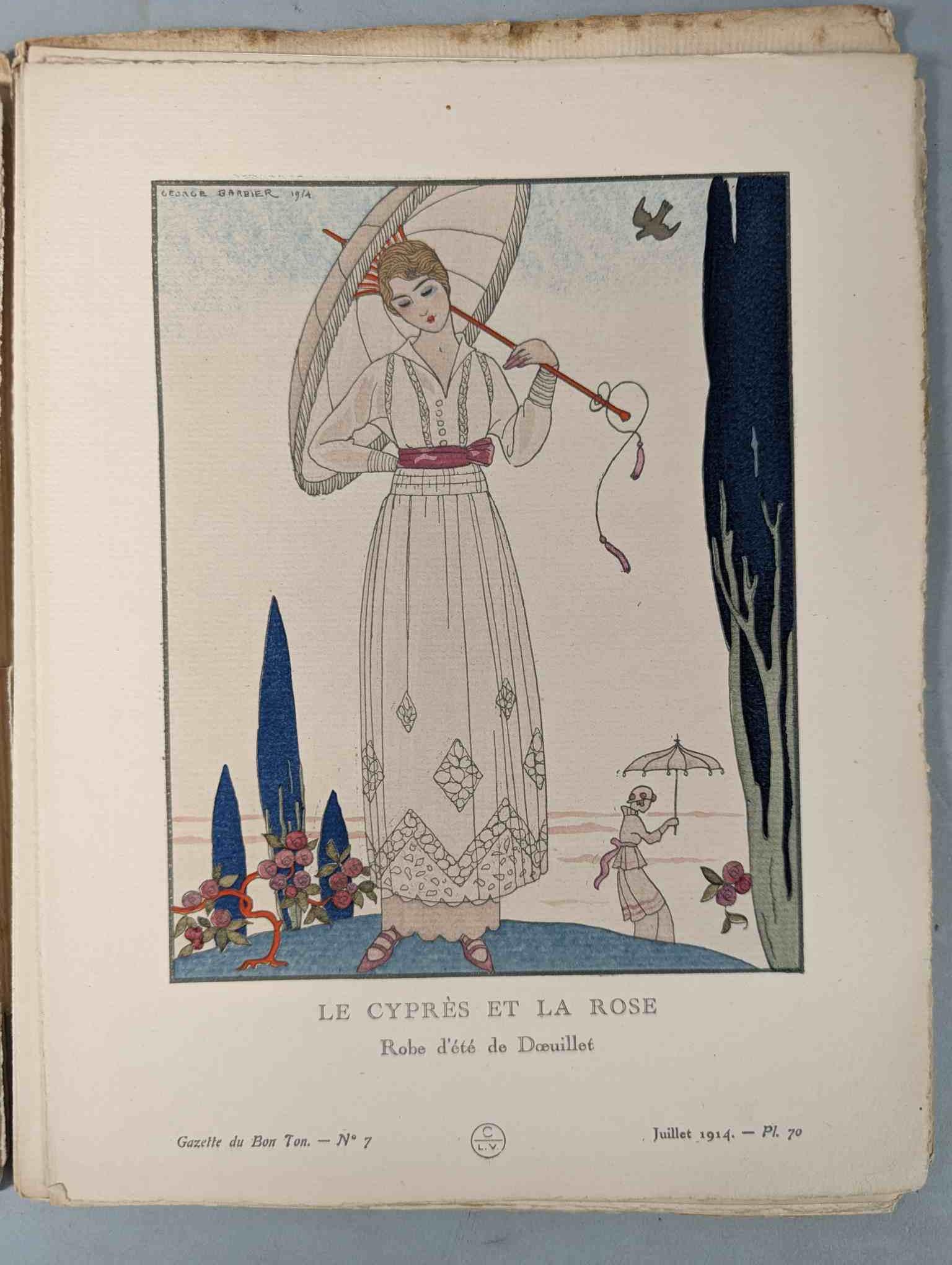 FASHION. VOGEL, Lucien. GAZETTE DU BON TON: Art-Modes & Frivolités, Paris 1913-14, 4 vol. - Image 46 of 54