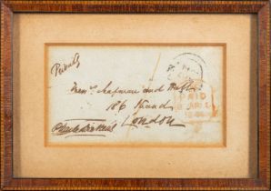 DICKENS, Charles (1812-1870), signed envelope addressed to his publisher, Chapman & Hall,