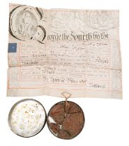 [EAST INDIA COMPANY] George IV (reigned 1820-1830), grant of Knight Bachelor to Lt. Col.