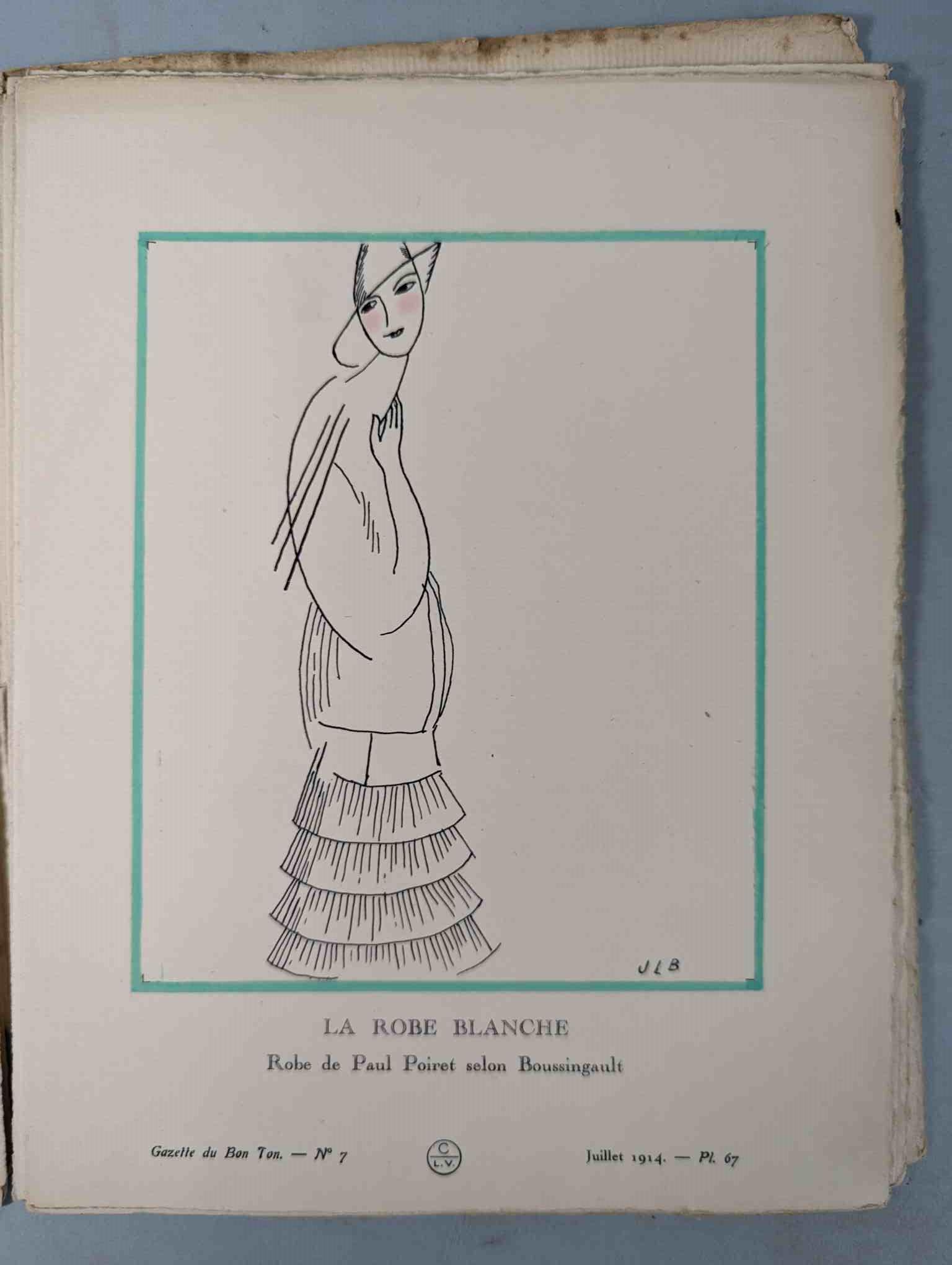 FASHION. VOGEL, Lucien. GAZETTE DU BON TON: Art-Modes & Frivolités, Paris 1913-14, 4 vol. - Image 43 of 54