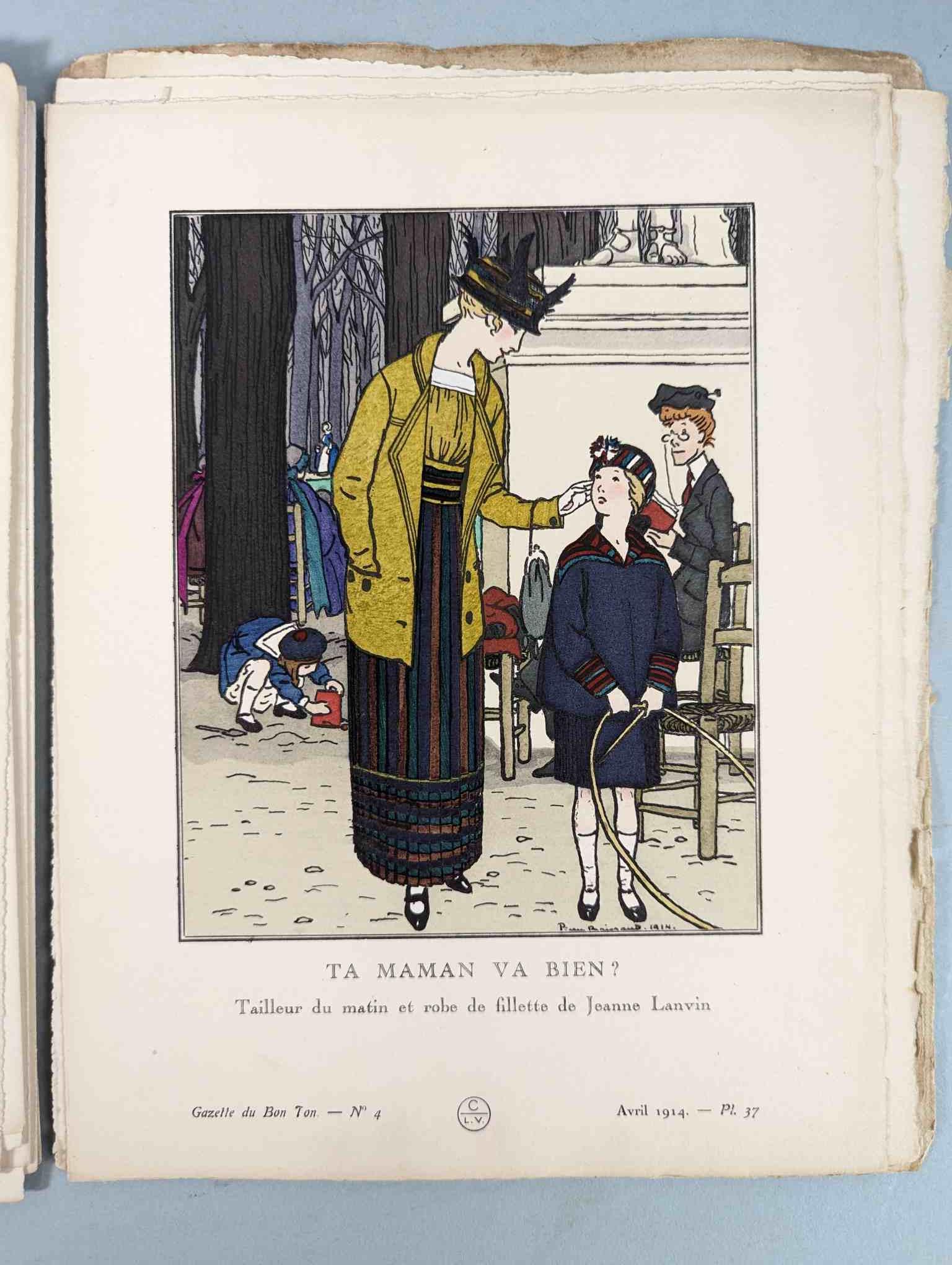 FASHION. VOGEL, Lucien. GAZETTE DU BON TON: Art-Modes & Frivolités, Paris 1913-14, 4 vol. - Image 36 of 54