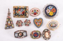 A small collection micro mosaic jeweller