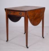 A George III mahogany Pembroke table, la