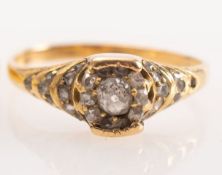 A gold (untested) diamond ring.