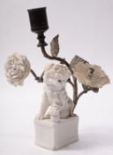 A Dehua blanc de chine lion dog incense