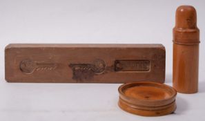 A late 19th century treen icing mould, a