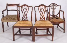 A Regency mahogany elbow chair, early 19th century,