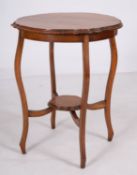 An Edwardian oak occasional table, early
