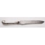 A George V silver handled carving knife