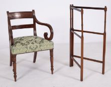 A Regency mahogany open armchair, early
