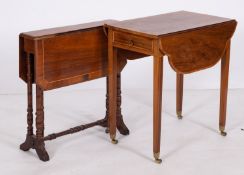 A walnut Pembroke table in George III st