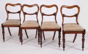 A set of four early Victorian mahogany '