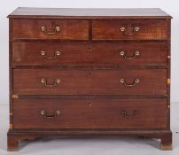 A George III mahogany chest of drawers,