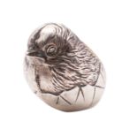 An Edwardian silver novelty small pincushion by Sampson Mordan & Co., Chester 1908, Rd no.