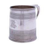 A George III silver mug probably by Solomon Hougham, London 1814,