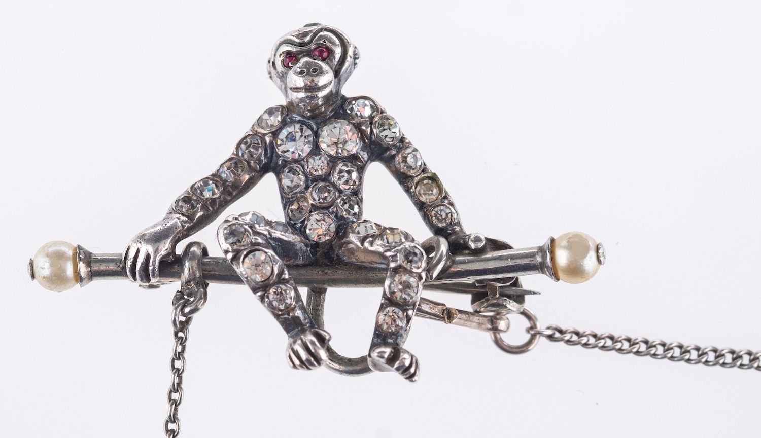 An early 20th century monkey brooch, by German makers Knoll & Pregizer,