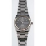 Omega Seamaster Cosmic a gentleman's 1970s wristwatch the grey dial with raised baton numerals,