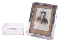 A George V silver photograph frame by Charles S Green & Co. Ltd, Birmingham 1918, 23.