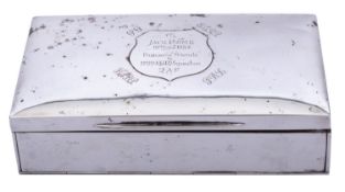 An Edward VII silver cigarette box by George W.