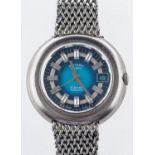 Rotary a stainless-steel gentleman's automatic wristwatch the turquoise dial having a sweep