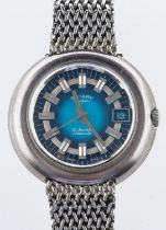 Rotary a stainless-steel gentleman's automatic wristwatch the turquoise dial having a sweep