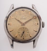 Omega, a stainless-steel gentleman's wristwatch the dial signed Omega with raised baton numerals,