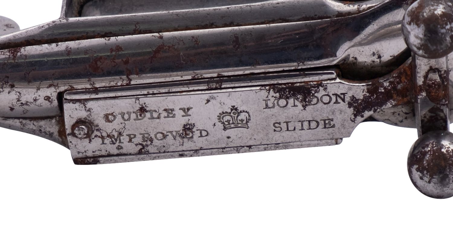 A George III silver mounted steel wick trimmer by Wilkes & John Booth, London circa 1810, - Image 2 of 2