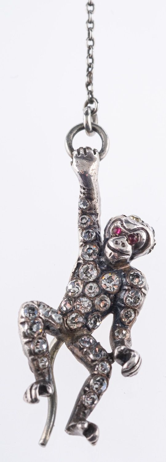 An early 20th century monkey brooch, by German makers Knoll & Pregizer, - Image 3 of 3