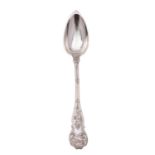 A French cast silver gravy spoon, maker's mark D over T.P (not traced), 1838-1973 1st standard (.