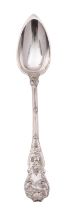 A French cast silver gravy spoon, maker's mark D over T.P (not traced), 1838-1973 1st standard (.