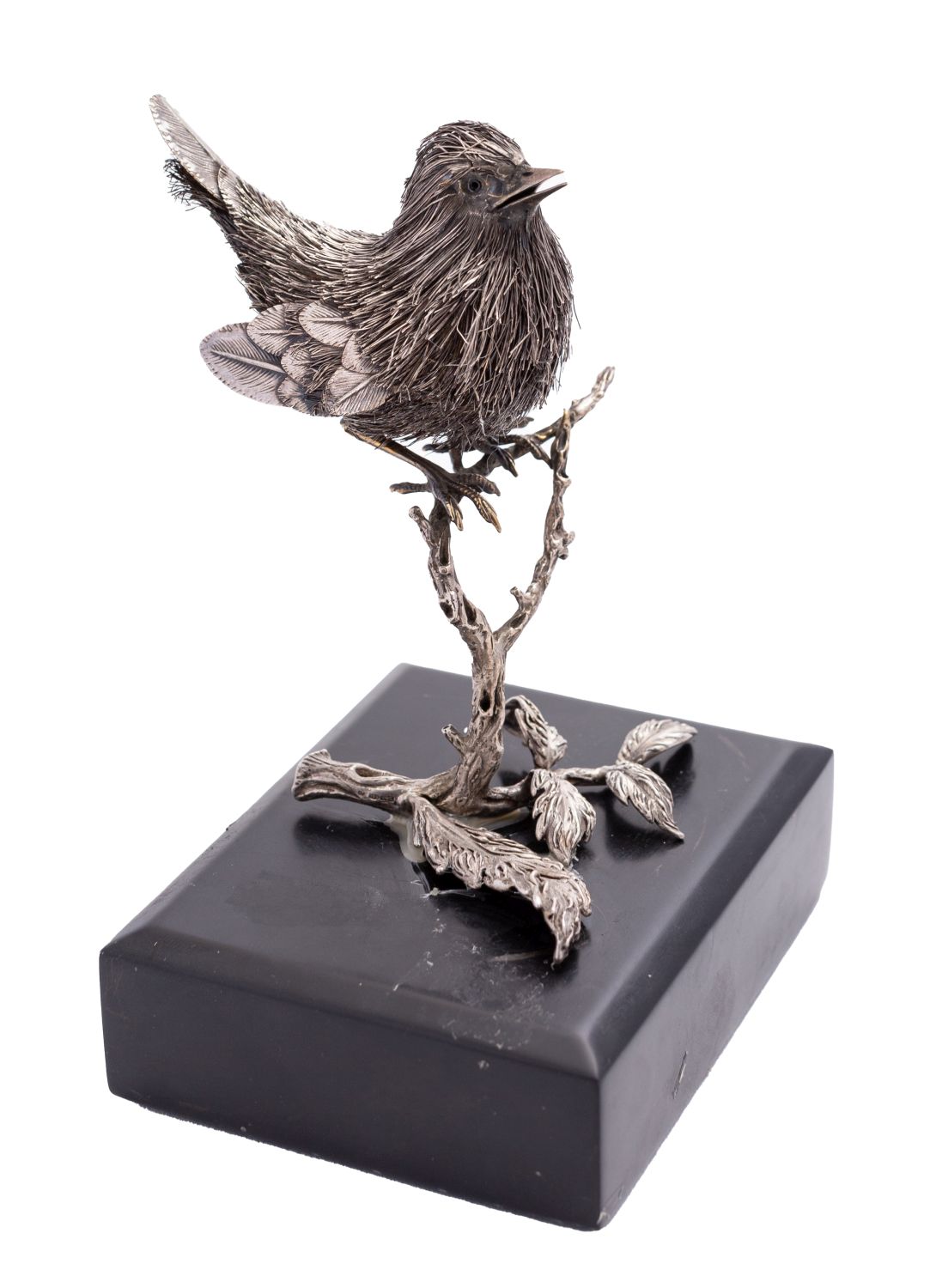 An Italian silver model of a wren, Florence post 1968 . - Image 2 of 5