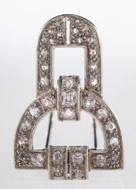 An Art Deco diamond clip,