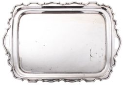 A large Walker and Hall electroplated two handled tray 62.