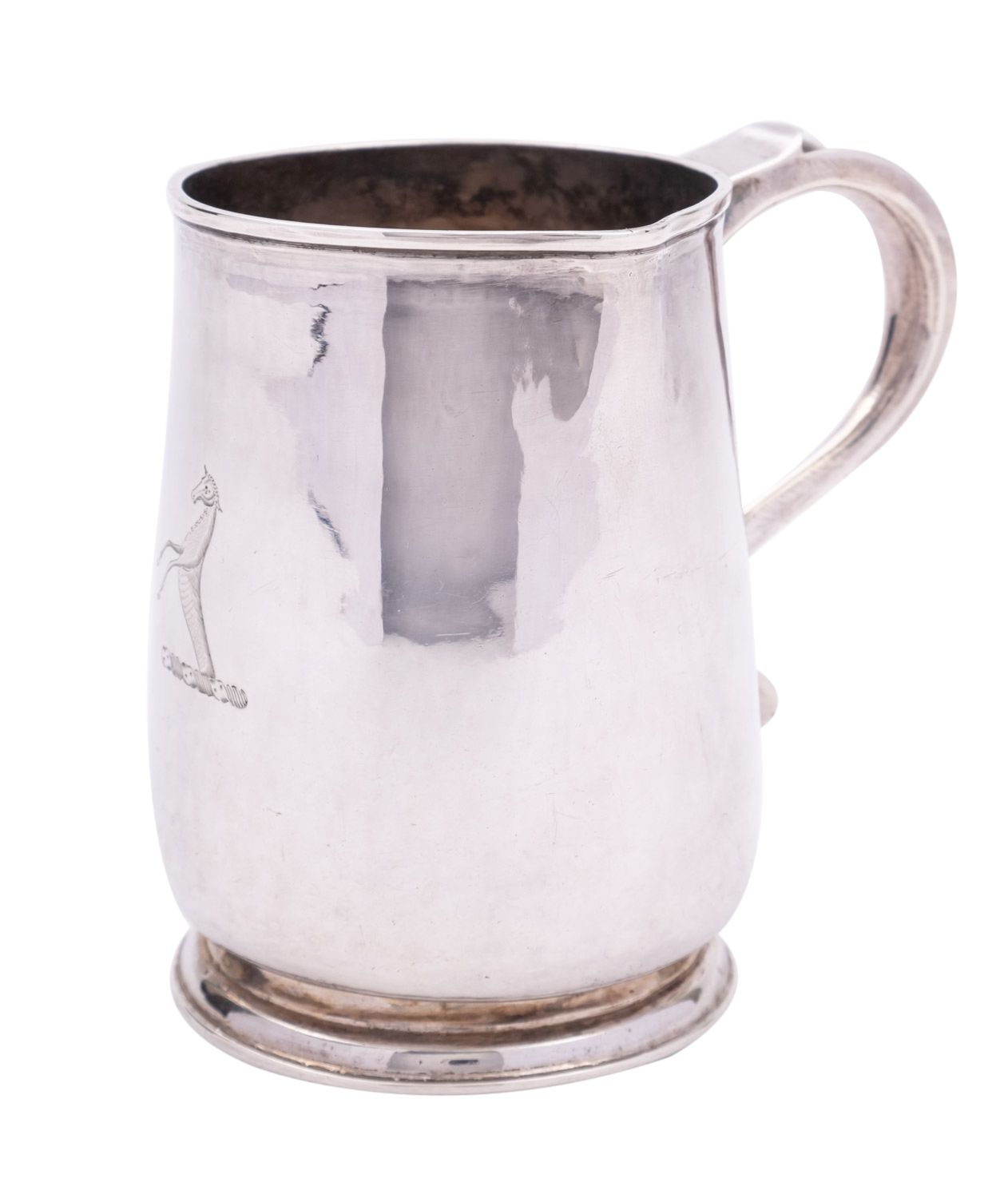 A George II West Country silver mug by Philip Elston, Exeter 1731, of straight sided form,