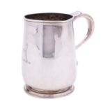 A George II West Country silver mug by Philip Elston, Exeter 1731, of straight sided form,