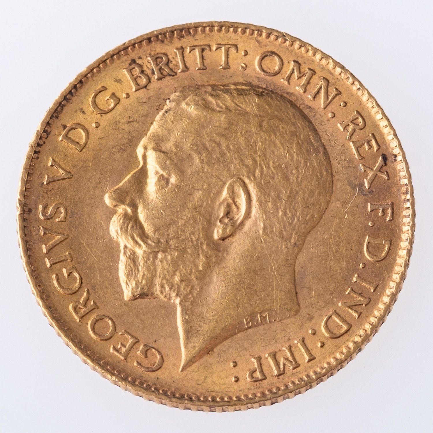 A half sovereign, an unmounted George V 1913 half sovereign, 3.9grams. - Image 2 of 2