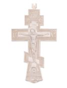 A silver pectoral cross, bears pseudo marks for Moscow 1896, Convention marks for Birmingham 1994,