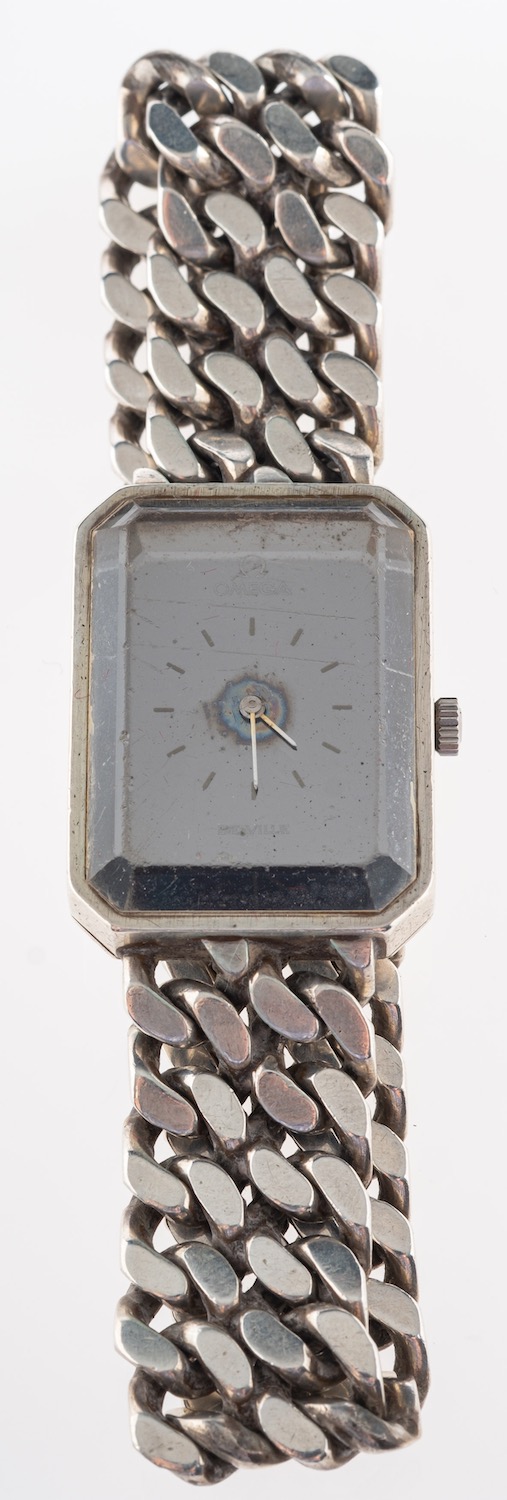 Omega de Ville, a silver Jeux d'Argent wristwatch, RS 711.