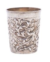 A 18th century Russian silver charka / beaker by Andrei Kostrinsky, Moscow 1748,