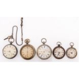 Arthur Wright, Liverpool a silver open-faced pocket watch the movement having a chain fusee,