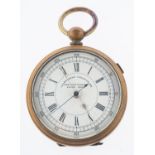 An open-faced pocket watch the dial signed Celebrated Chronometer, Specially Examined, Swiss Made,