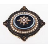 A Victorian mourning brooch,