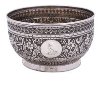A Victorian silver bowl by Holland, Son & Slater (John Aldwinckle & James Slater), London 1880,