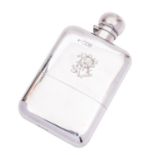 A George V silver spirit flask by Mappin & Webb Ltd, London 1916, of rounded rectangular form,