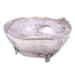 An early 20th century Chinese Export silver openwork bowl by Luen Hing, Shanghai,