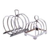 An Art Deco five bar silver toast rack by Gibson & Co Ltd (Belfast), London 1938, of hoop design,