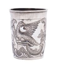 A small late 18th century Russian charka / beaker, maker unknown, Moscow 1783,