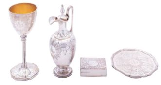 A Victorian silver travelling communion set by Richards & Brown (Edward Charles Brown), London 1879,
